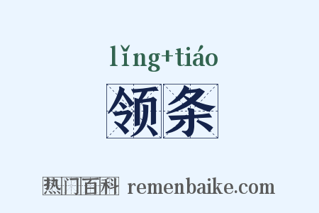 领条是什么意思的图片